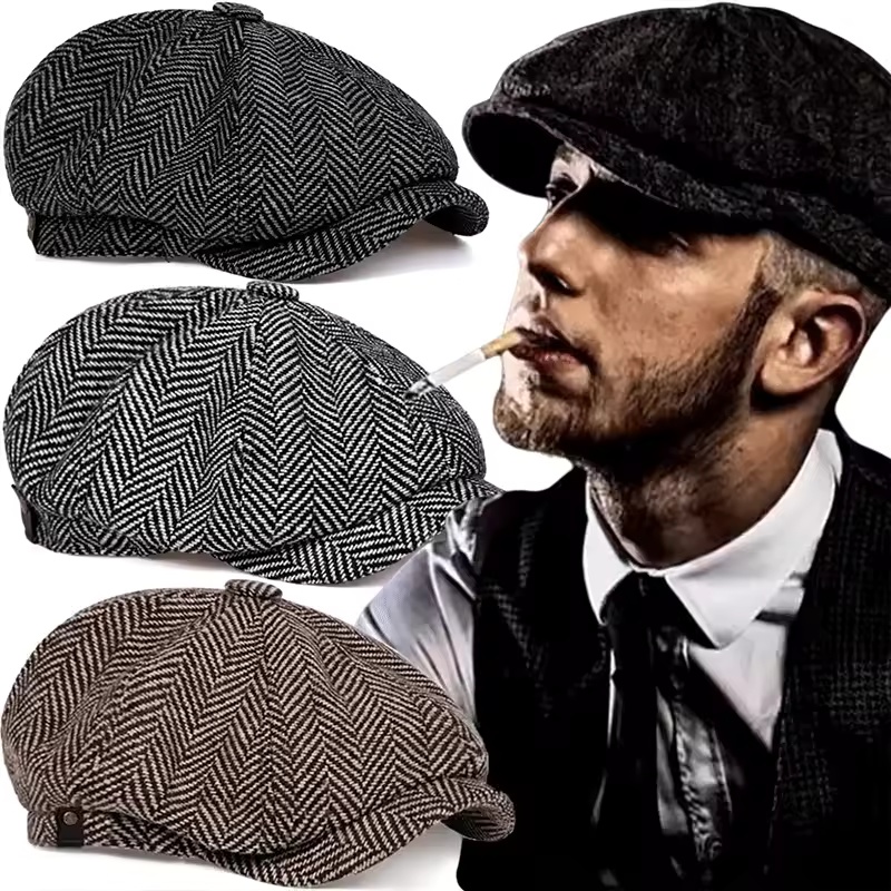 Women'S Fashion Peaky Blinders - Модные твидовые кепки в стиле Peaky