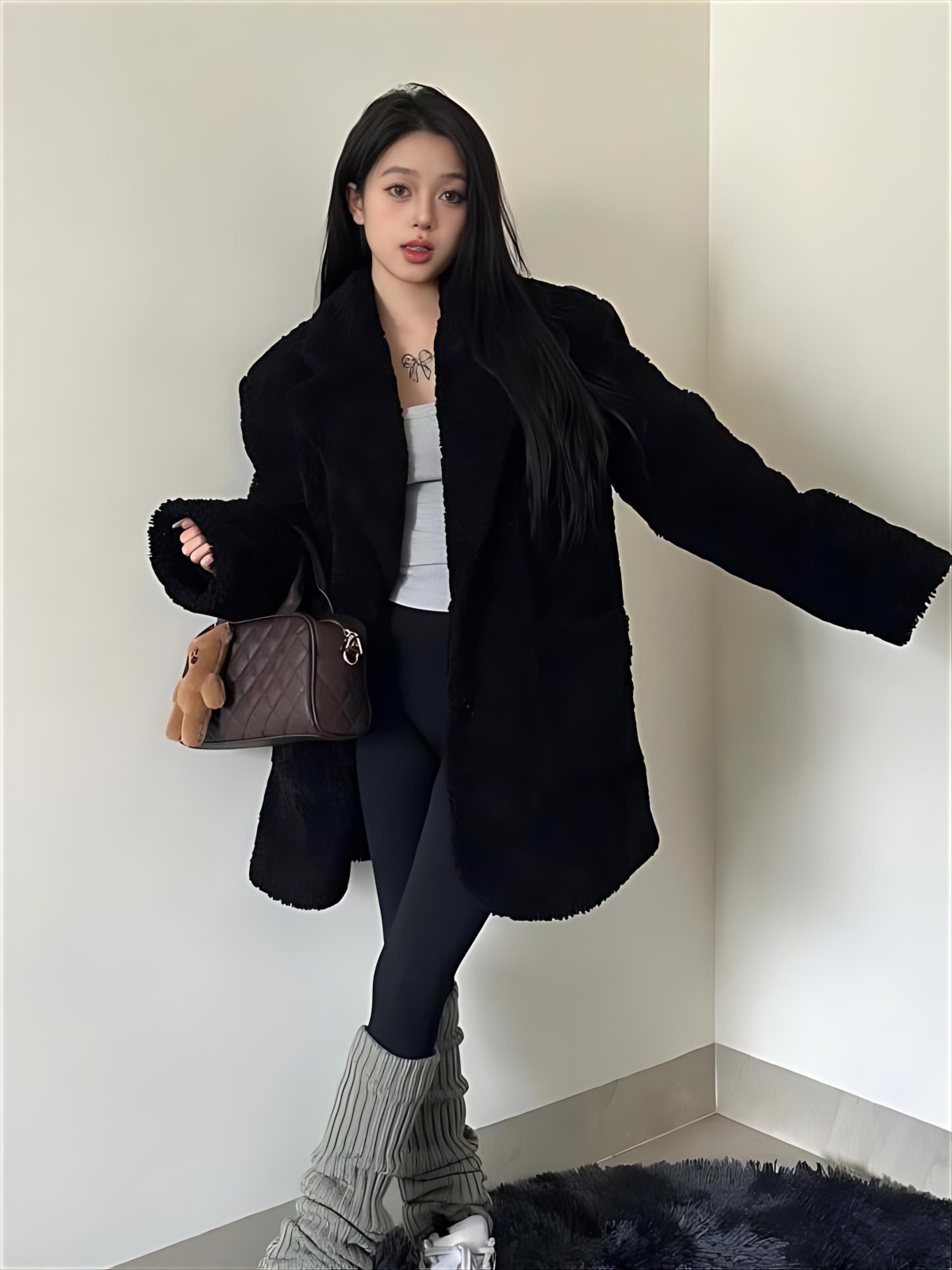 Women'S Fashion Utility Jacket - Куртка из овечьей шерсти, весенняя женская