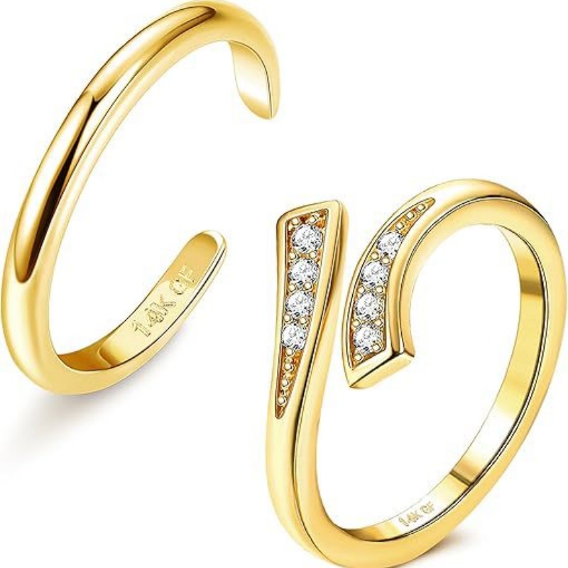 Women'S Fashion Rings Gold - 14-каратное позолоченное регулируемое кольцо для ног
