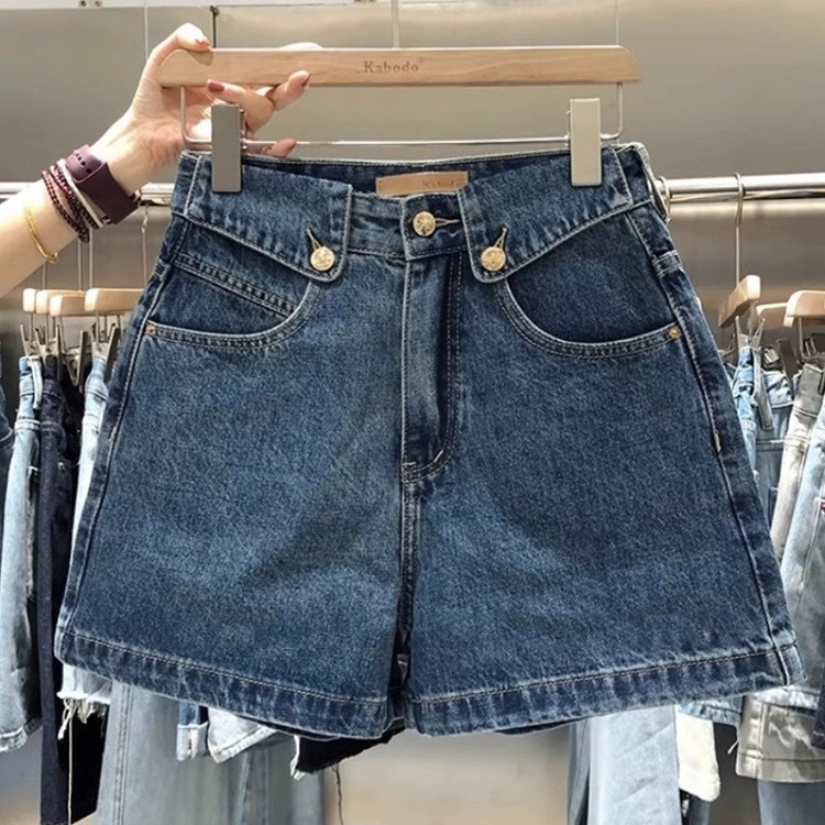 Denim Shorts Women - Женские джинсовые шорты с широкими штанинами