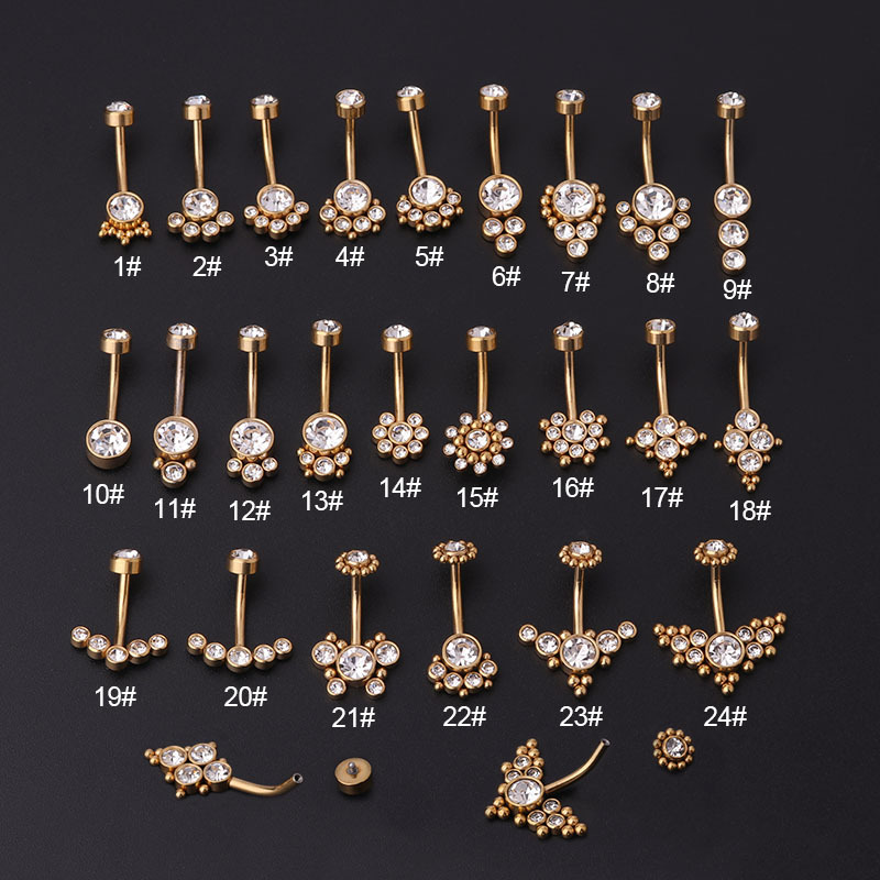 Women'S Fashion Rings Gold - Золотые кольца для пирсинга пупка с