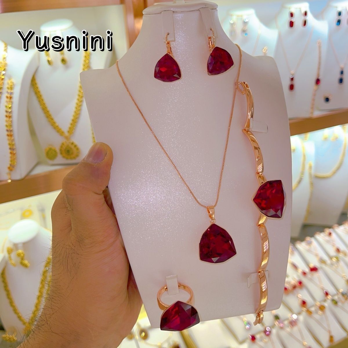 Women'S Fashion Rings Gold - Новое Великобритания 24-каратное позолоченное ожерелье, серьги,