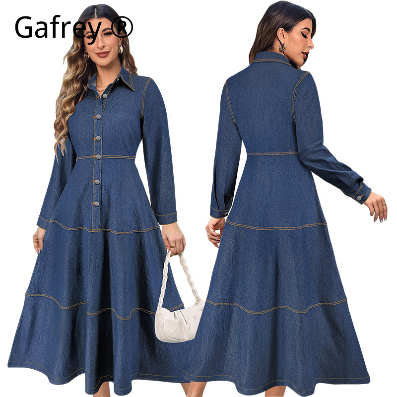 Новое модное джинсовое платье- – обзор и цена Belted Shirt Dress