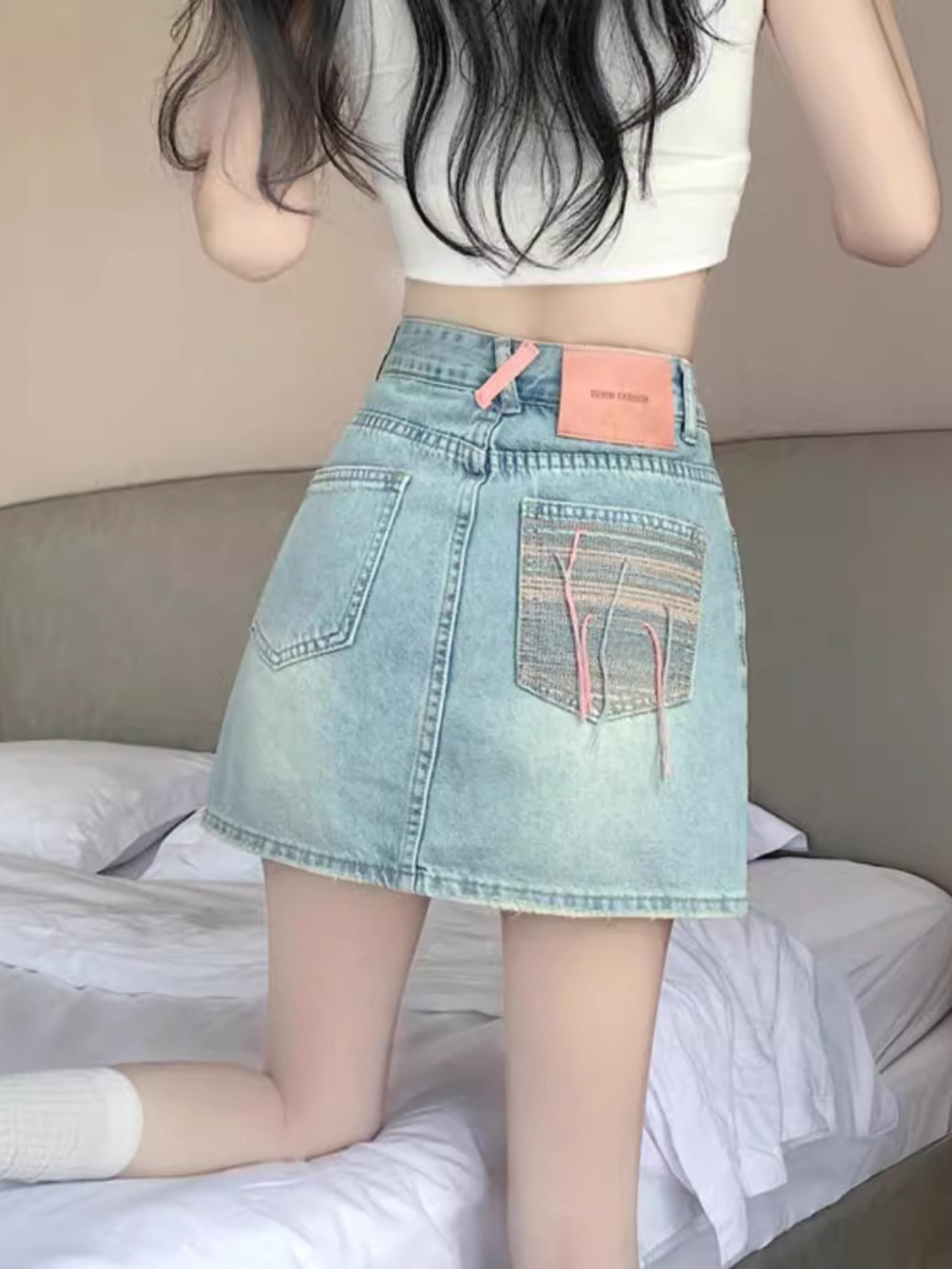 Женская винтажная джинсовая юб – обзор и цена Denim Shorts Women