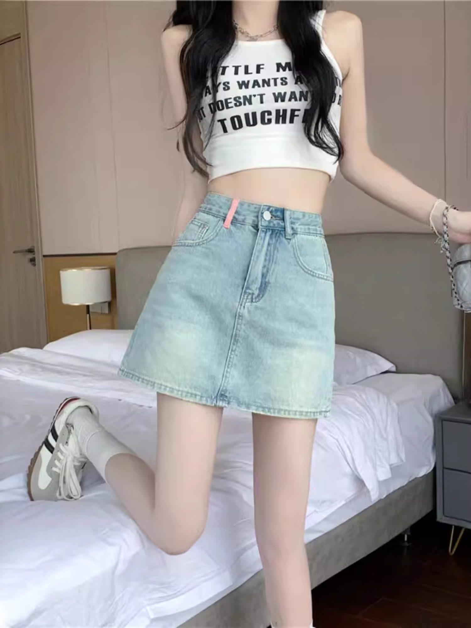 Женская винтажная джинсовая юб – обзор и цена Denim Shorts Women