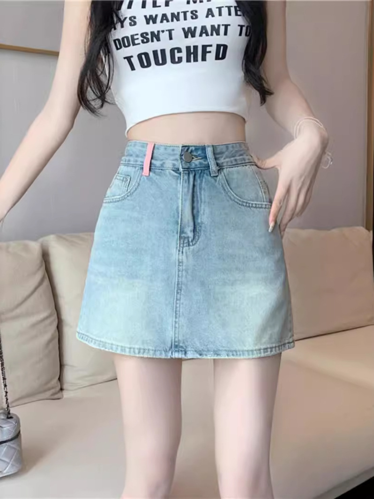 Женская винтажная джинсовая юб – обзор и цена Denim Shorts Women