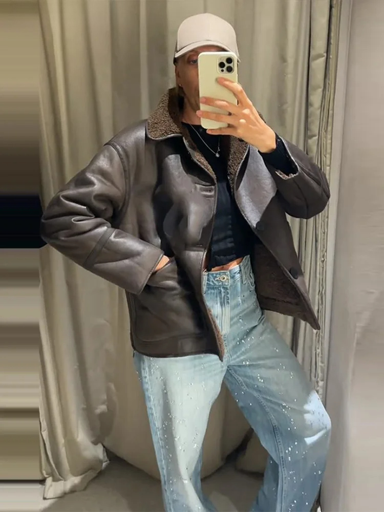 Модная двусторонняя однотонная – обзор и цена Women'S Fashion Utility Jacket