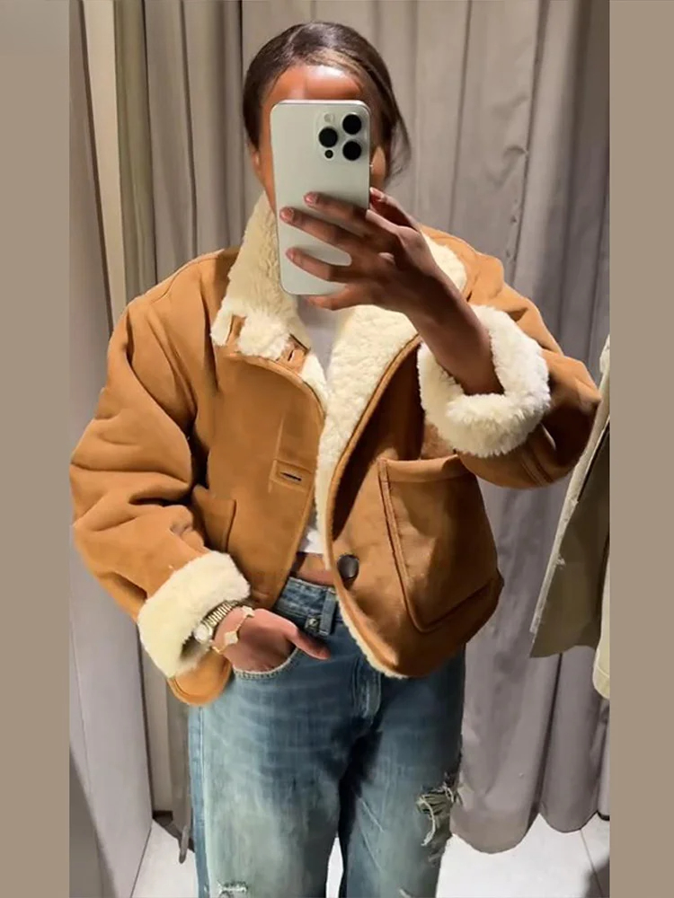 Модная двусторонняя однотонная – обзор и цена Women'S Fashion Utility Jacket