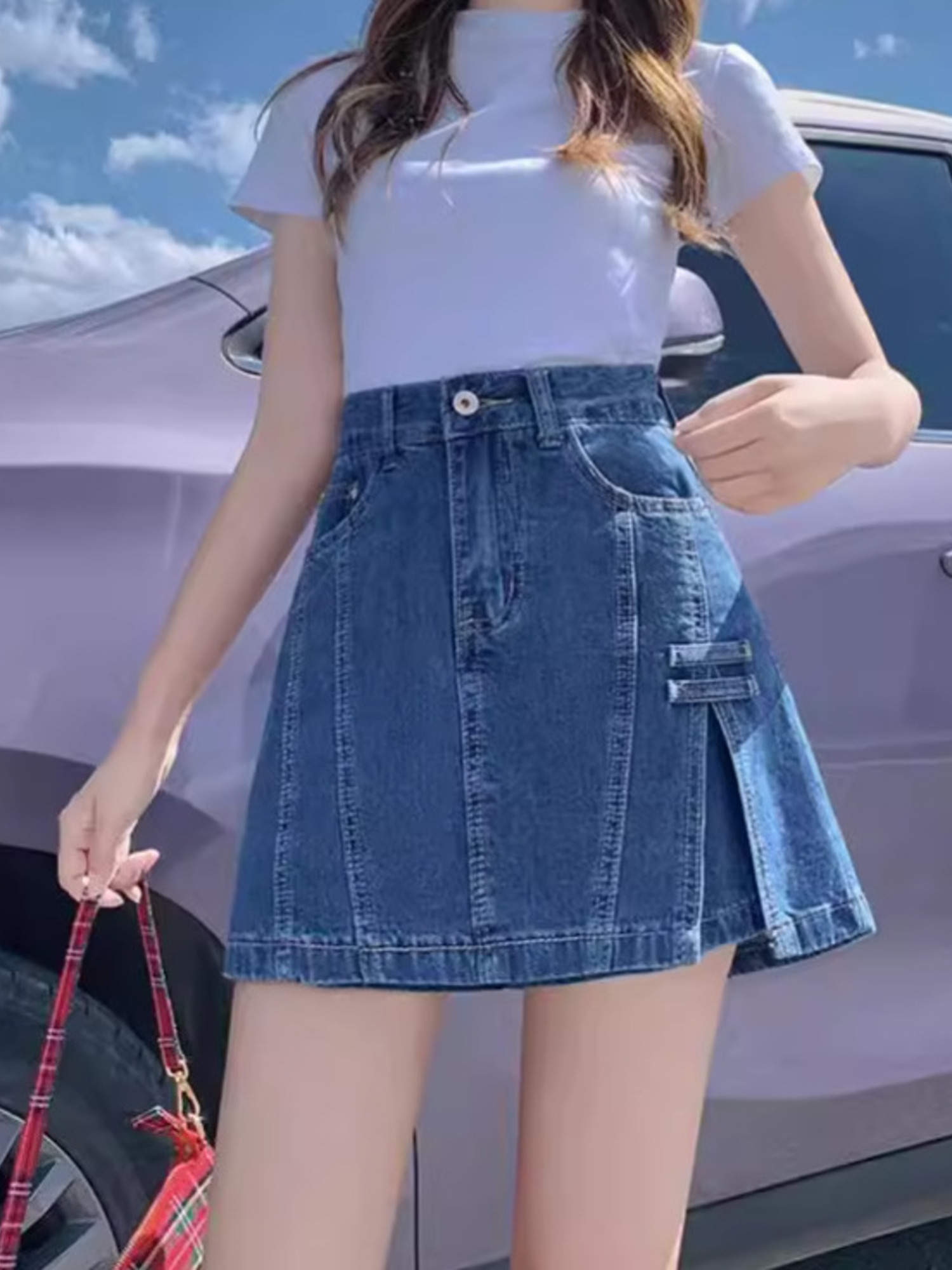 Женская винтажная джинсовая юб – обзор и цена Denim Shorts Women