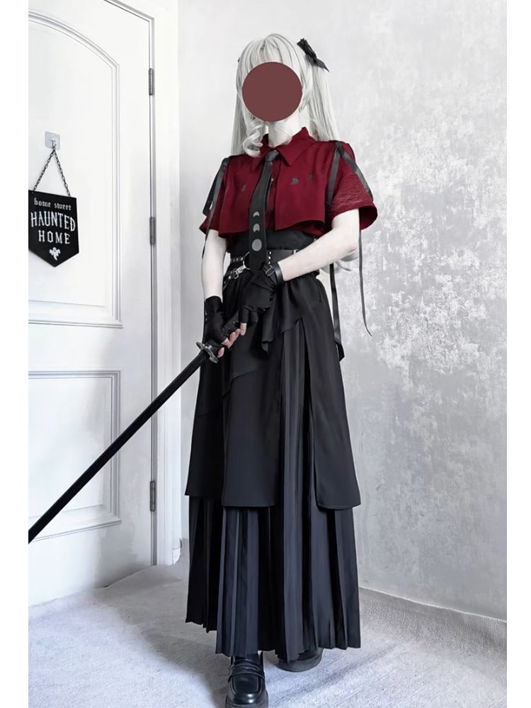 2025 Новые готические винтажны – обзор и цена Belted Shirt Dress