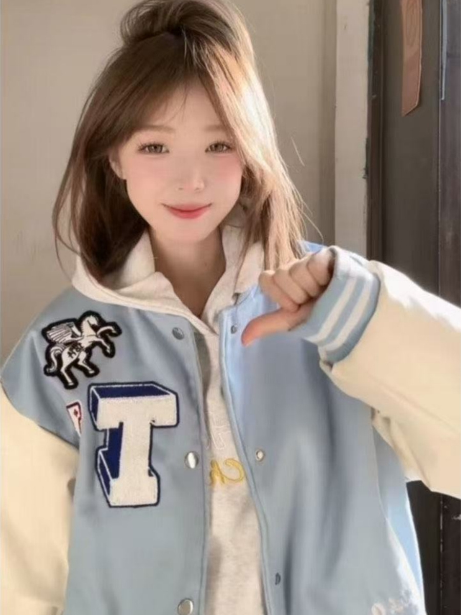 Бейсбольные куртки Kpop, женск – обзор и цена Women'S Fashion Utility Jacket