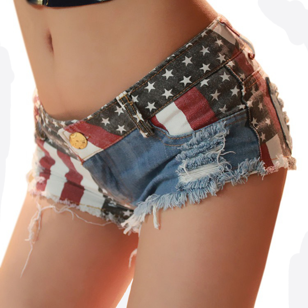 Женские джинсовые шорты с флаг – обзор и цена Denim Shorts Women