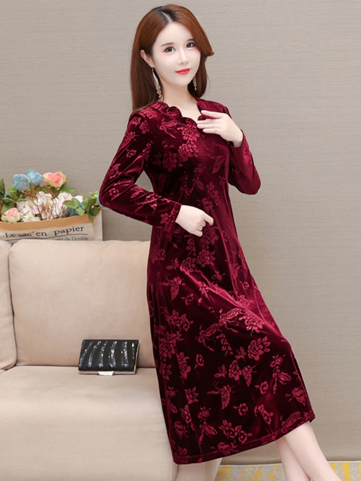 Элегантное бархатное платье с  – обзор и цена Women Fashion Over 60