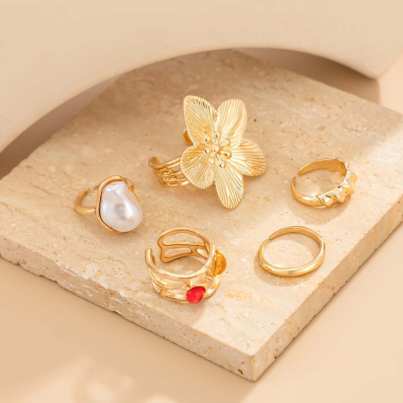Набор регулируемых колец для п – обзор и цена Women'S Fashion Rings Gold